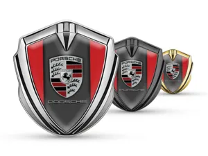 Porsche 3d Emblema Insignia Diseño Mínimo Universal 3D